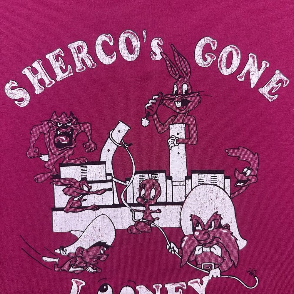 Vintage Looney Tunes Single stitch‎ “Sherco’s Gone Looney” 90s USA XL - Picture 3 of 9
